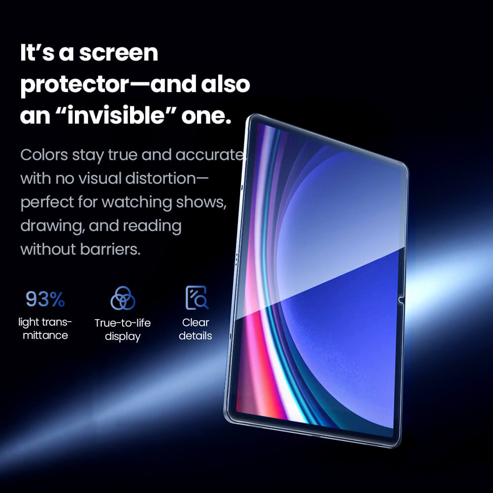 Защитное стекло NILLKIN для Samsung Galaxy Tab S10 Fan Edition (Tab S10 FE), Tab S9 Fan Edition (Tab S9 FE), Tab S9 (индекс H+ Pro)